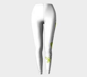 Leggings - Women - White - Disruptive Logo Green