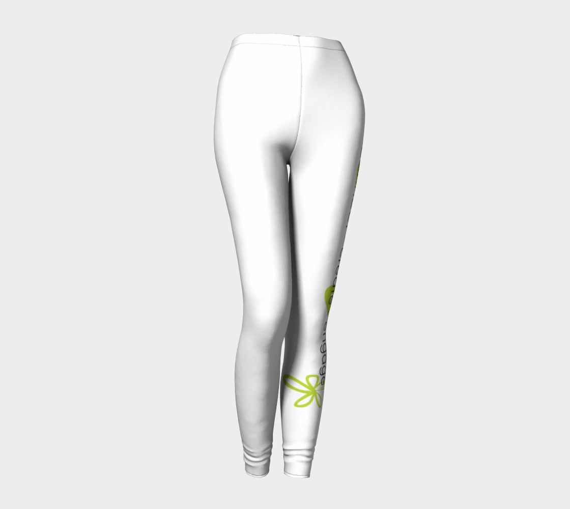 Leggings - Women - White - Disruptive Logo Green