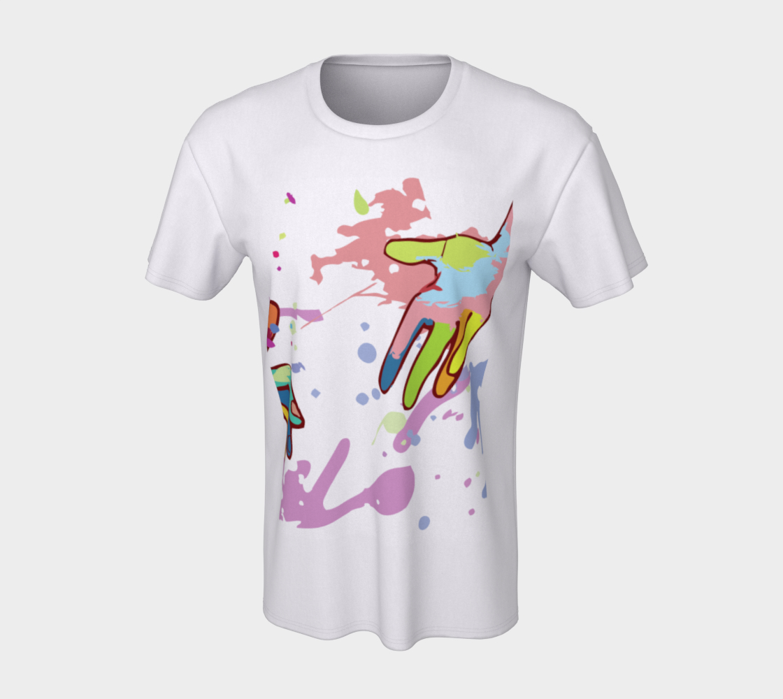 T-shirt - Short Sleeve - Unisex - Seize Life by the Art - Hands Art - Front n Back Print