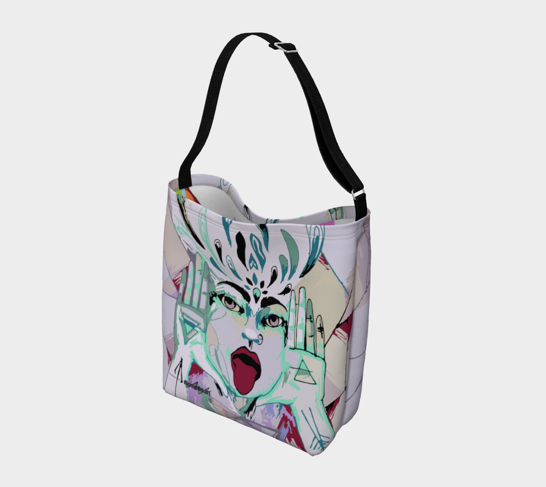 Day Tote - White - Anyu Art + Seize Life by the Art