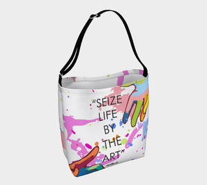 Day Tote - White - Seize Life by the Art