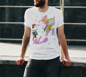 T-shirt - Short Sleeve - Unisex - Seize Life by the Art - Hands Art - Front n Back Print