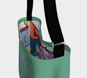 Day Tote - Green - Breathe into Balance + Seize Life by the Art