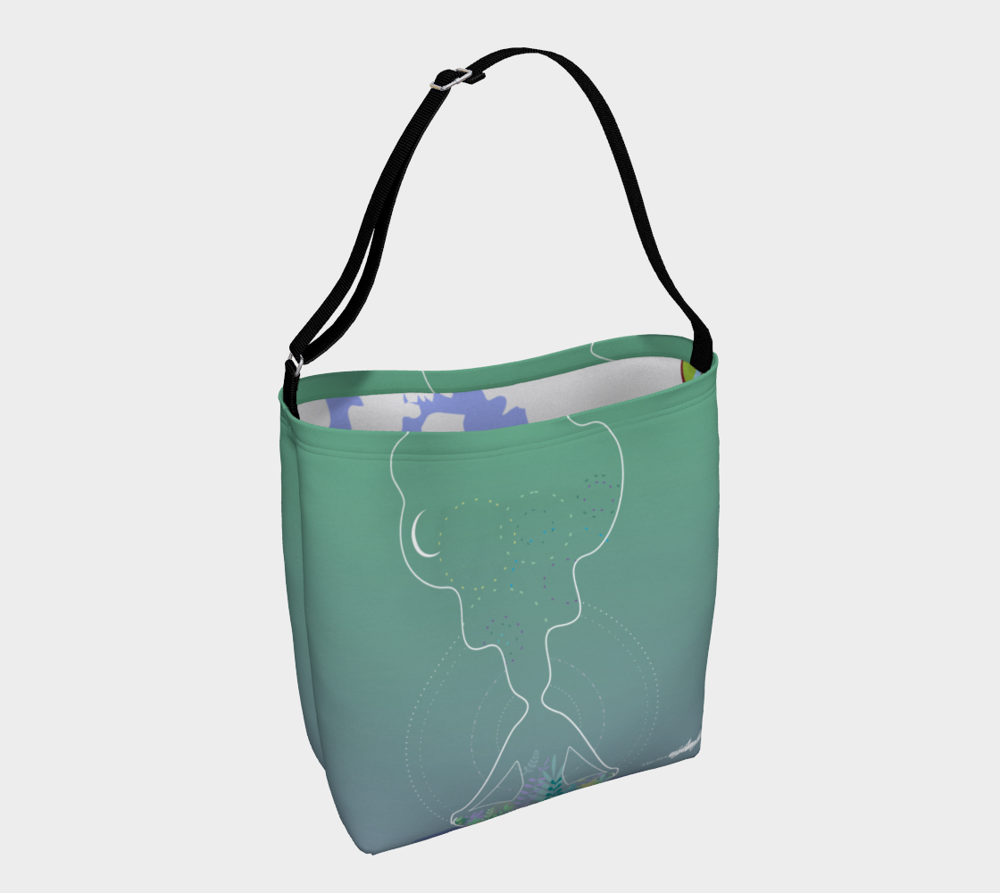 Day Tote - Green - Breathe into Balance + Seize Life by the Art